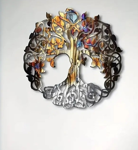 Colorful Tree of Life Metal Wall Iron Art