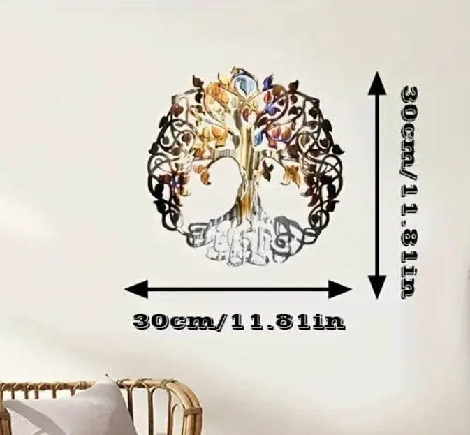 Colorful Tree of Life Metal Wall Iron Art