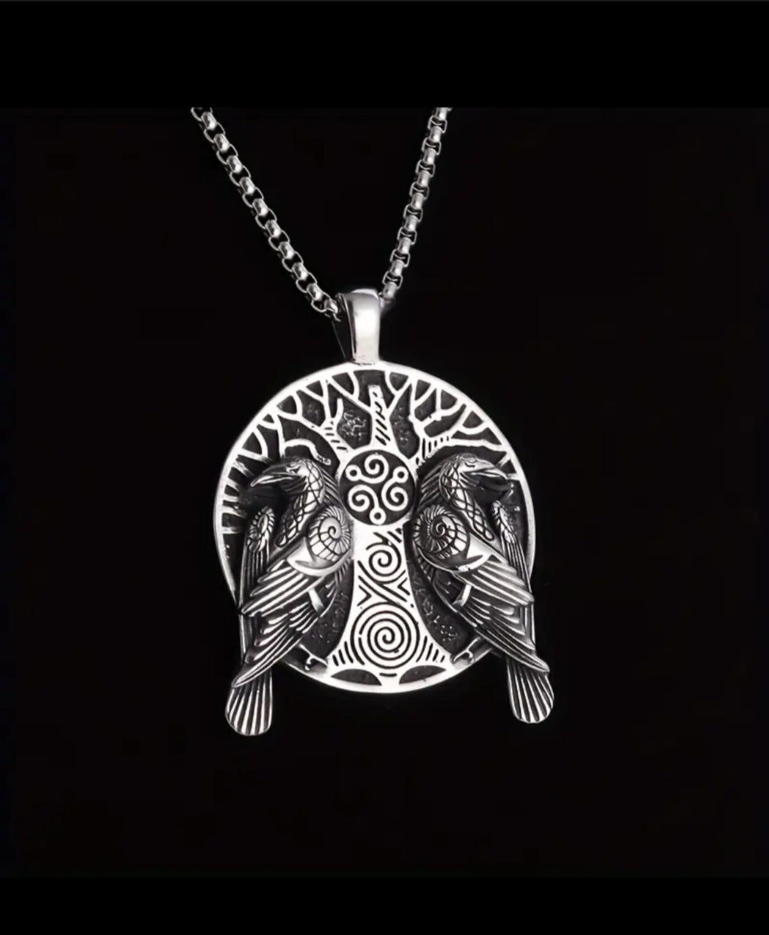 Celtic Raven and Tree of Life Necklace