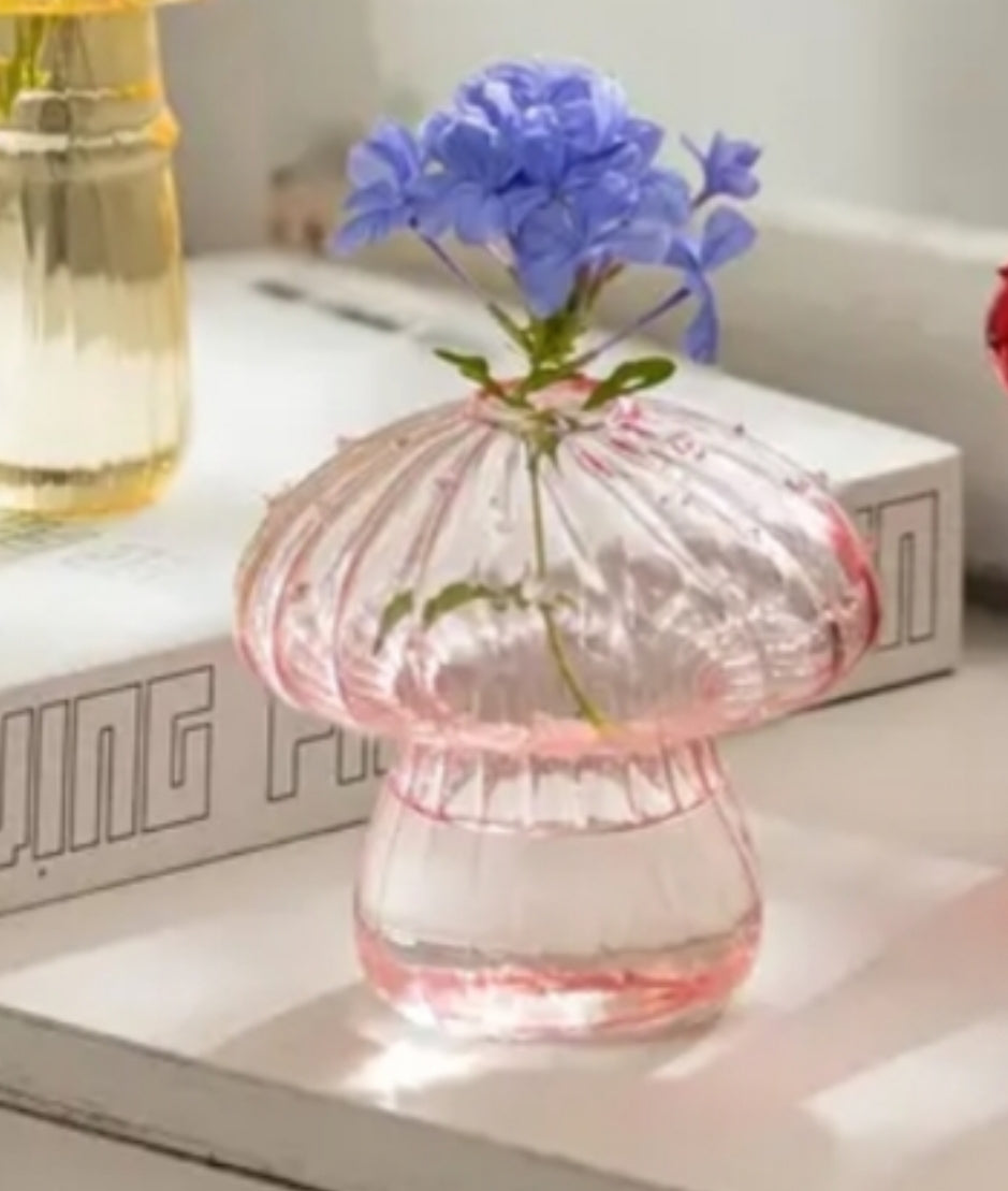 Assorted Glass Mushroom Hydroponics Vases