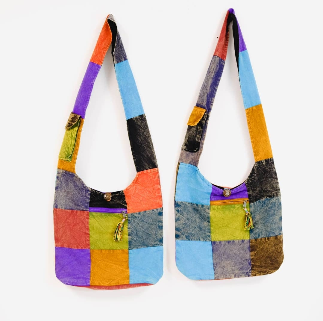 Patchwork Unisex Messenger Bag / Purse