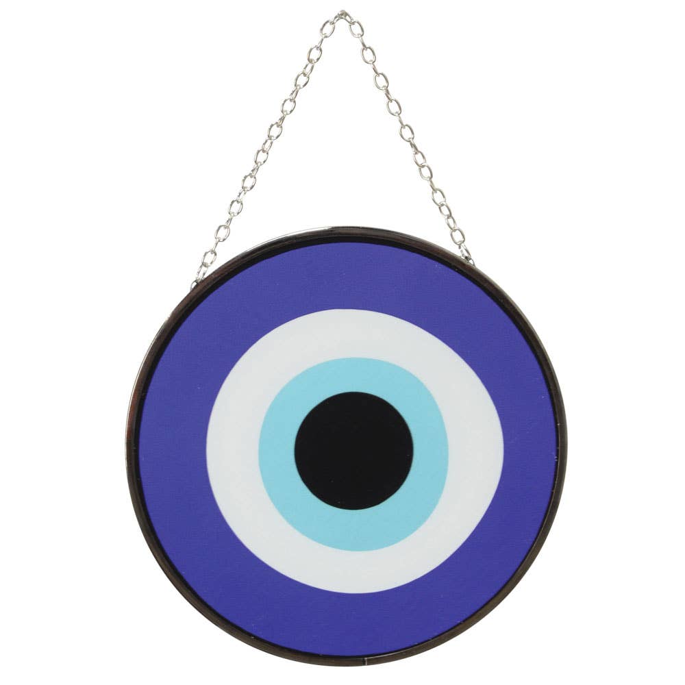 Evil Eye Glass Suncatcher 6"