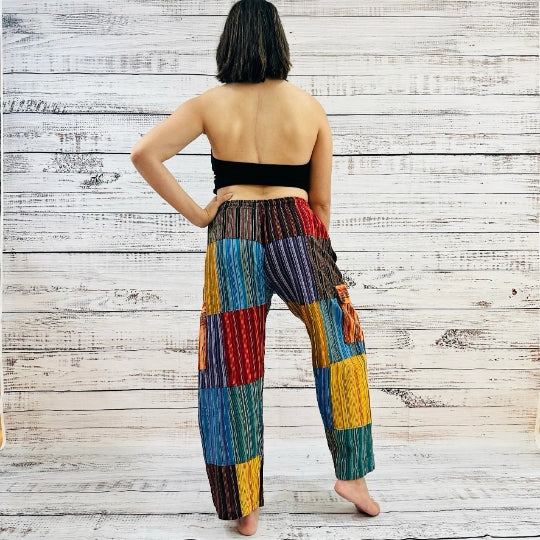 Unisex Patchwork Palazzo
Pants with Pockets