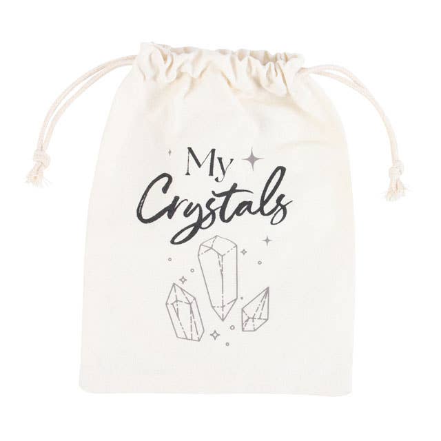 Cotton Crystal Drawstring Bag