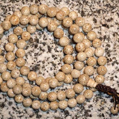 White Lotus Seed 108 Bead Mala