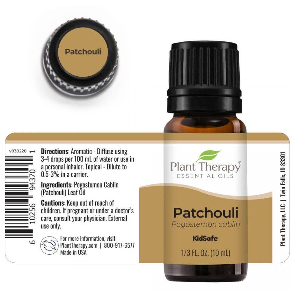 Patchouli Essential Oil 10ml (Kidsafe)