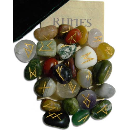 Multi-Stone Agate Gemstone Runes  - Starlinks Gifts