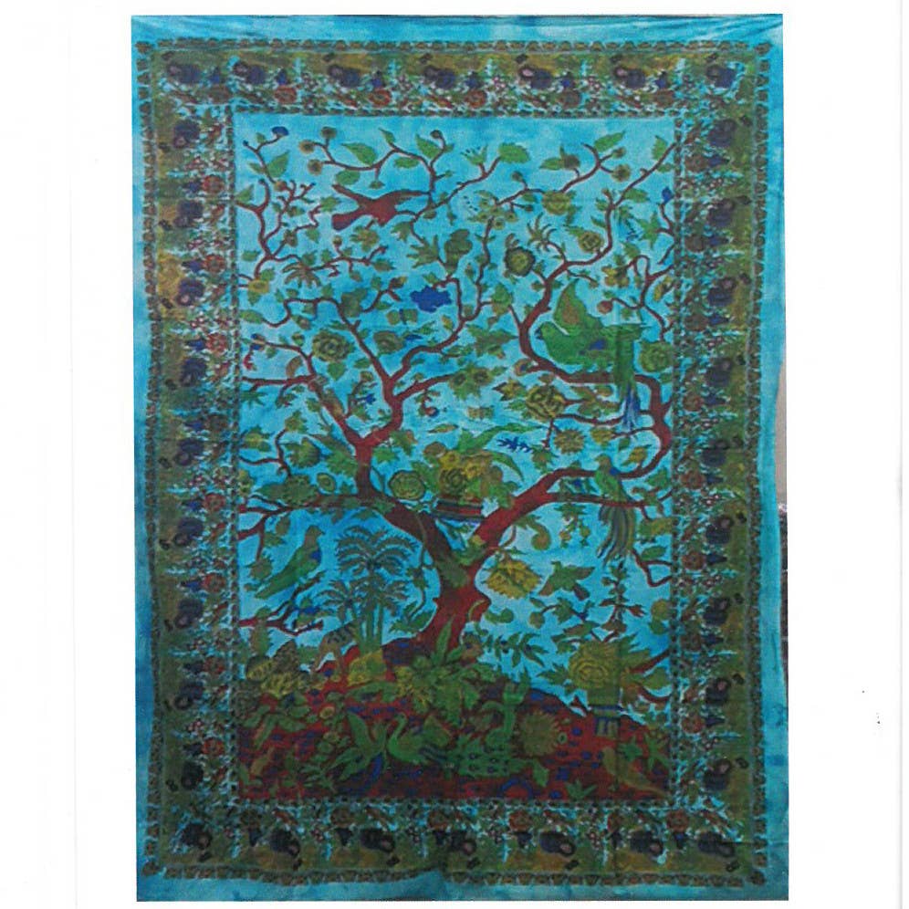 Indian Cotton Tapestry  Tree Of Life - Classic