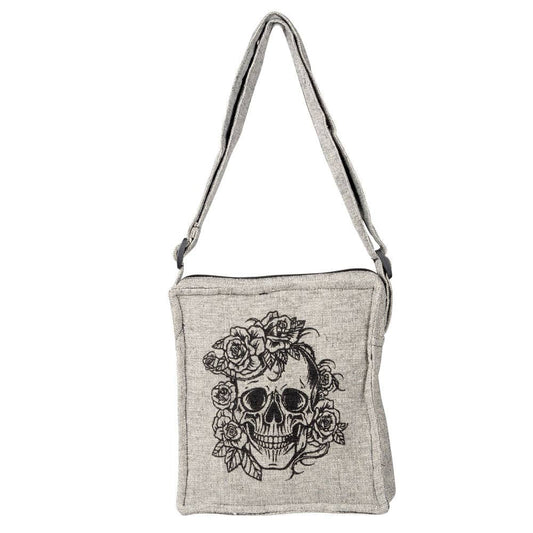 Sugar Skull  Zippered Closure Crossbody Purse