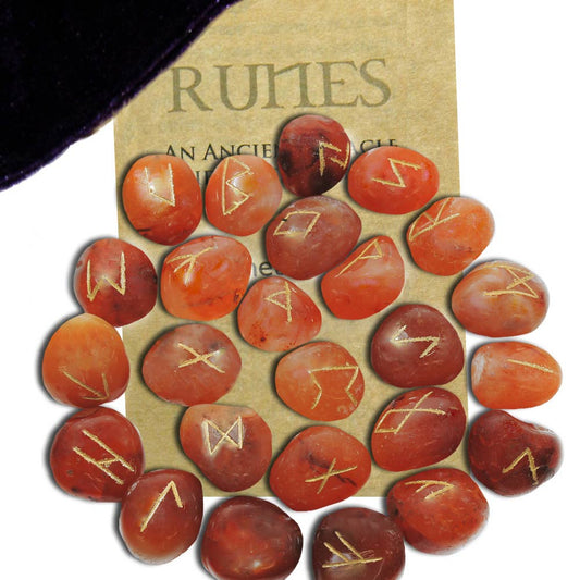 Carnelian Gemstone Runes  - Starlinks Gifts