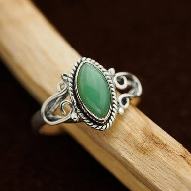 Chrysoprase Horseshoe Ring