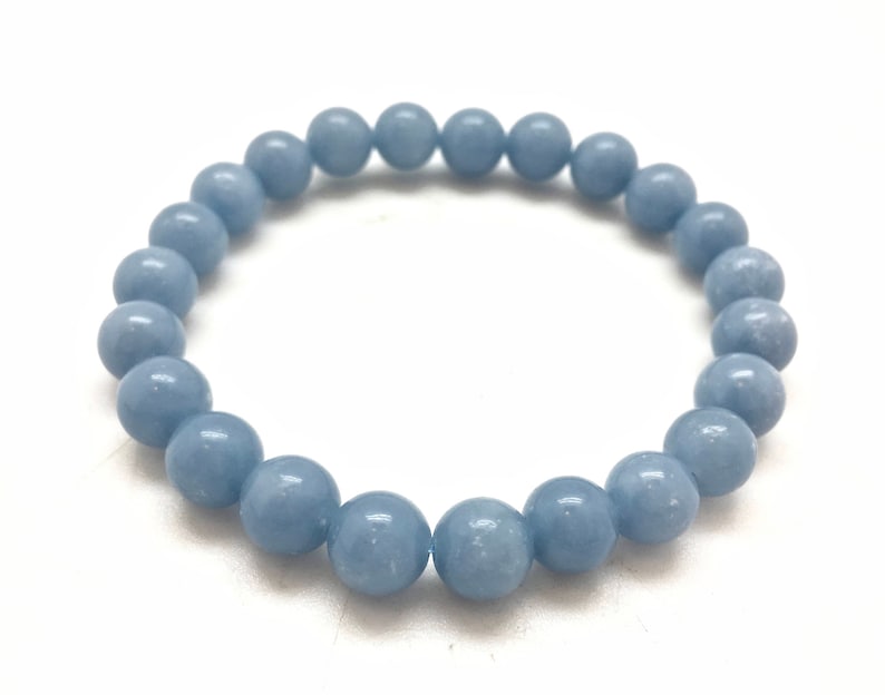 Angelite, Blue - Bead Bracelet 8mm