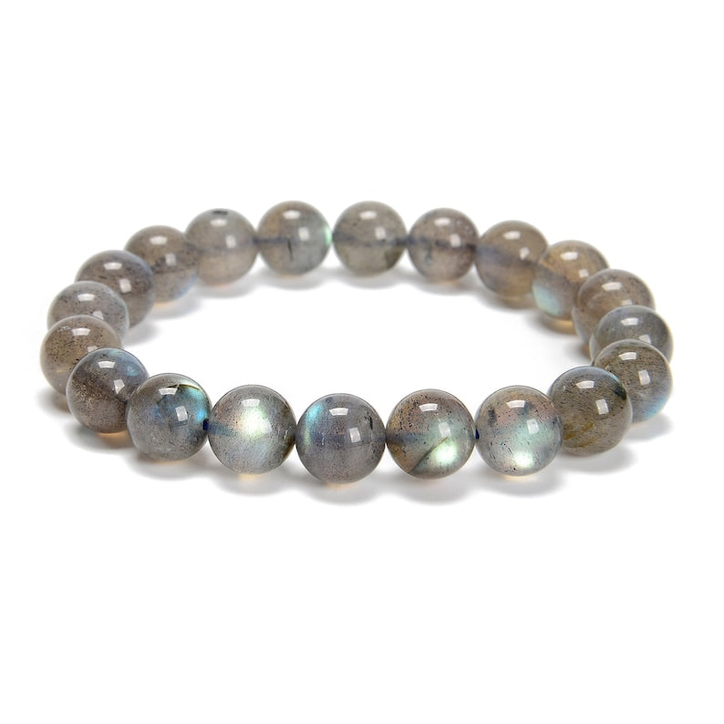 Grey Labradorite - Bead Bracelet 8 mm