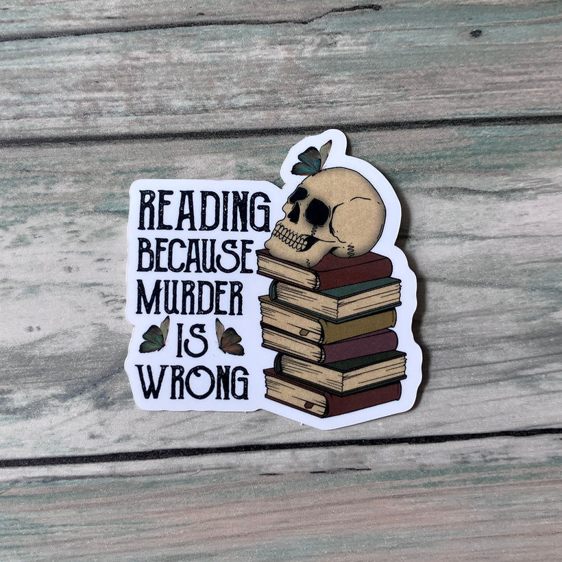 8x12 IN Witch Owl Reading Because Murder Is Wrong Retro Metal Tin Signs Vintage