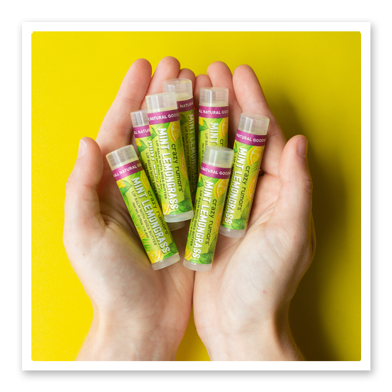 Mint Lemongrass Lip Balm (100% NATURAL + VEGAN)