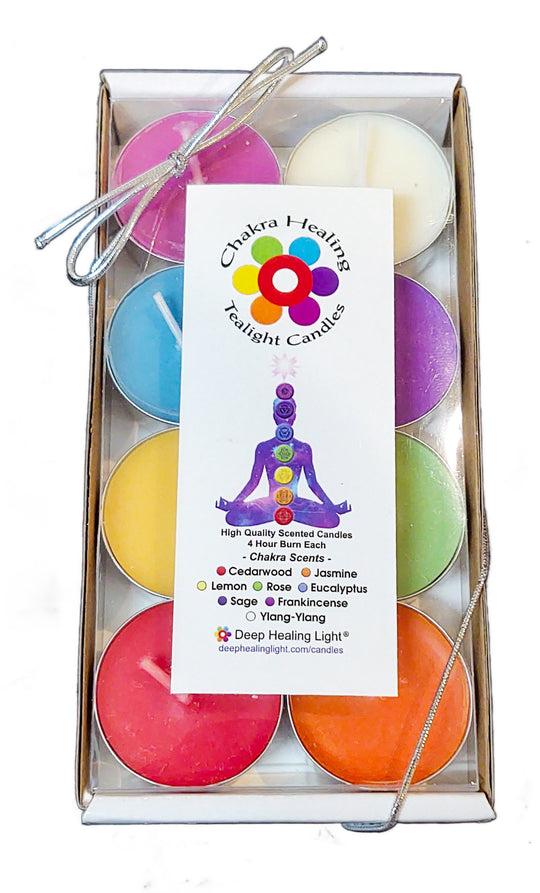 Chakra Scented Tealight Candles - 2 Sets of 8 Colors and Scents