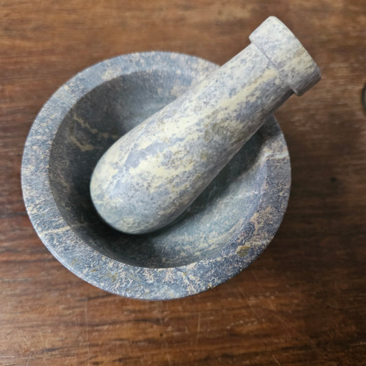 Stunning Soapstone Morter & Pestle 3"