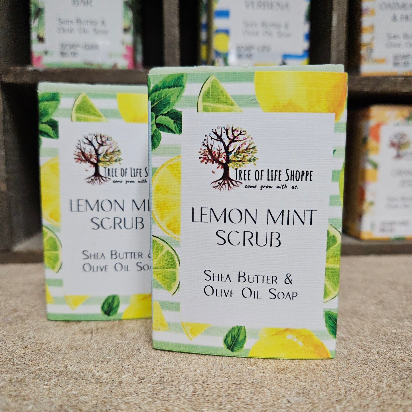 Lemon Mint Scrub - Shea Butter & Olive Oil Soap