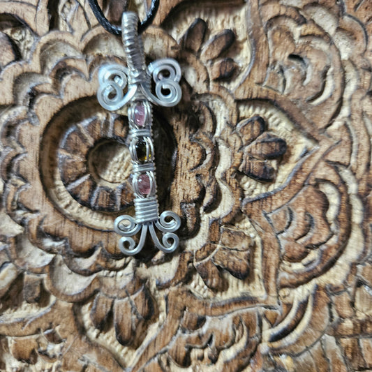 Sterling Silver Wire Wrap Pink Tourmaline - Benefits Save the Strays Schuylkill