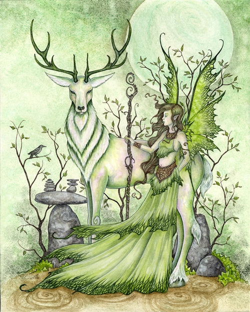 Guardian Greeting Card by Ann Brown  (Blank Inside)