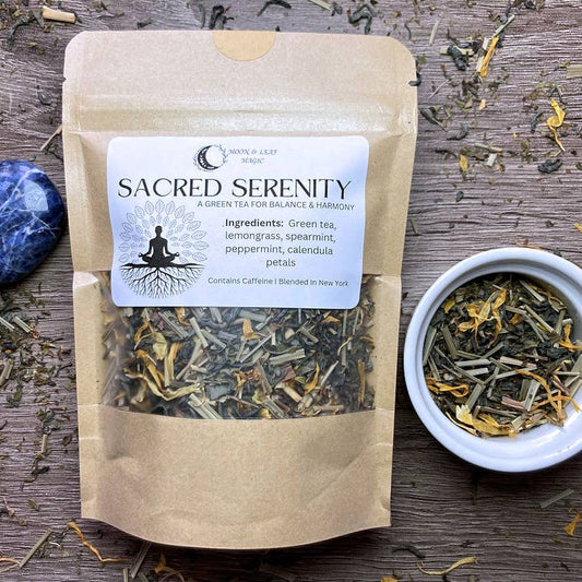 Sacred Serenity Green Tea: Refreshing Mint & Lemongrass