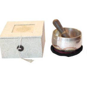 3" Deep Silver Singing Bowl Set