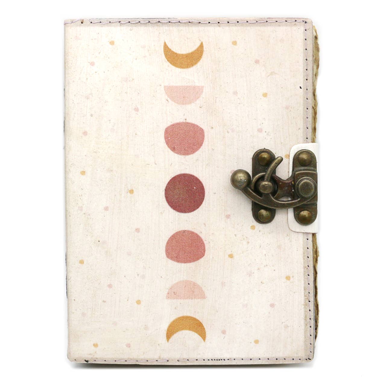 Blank Leather Journal - Moon Phases  5 X 7"