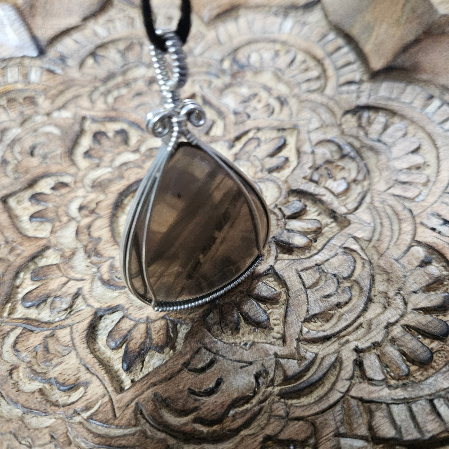 Sterling Silver Wire Wrap Midnight Obsidian - Benefits Save the Strays Schuylkill