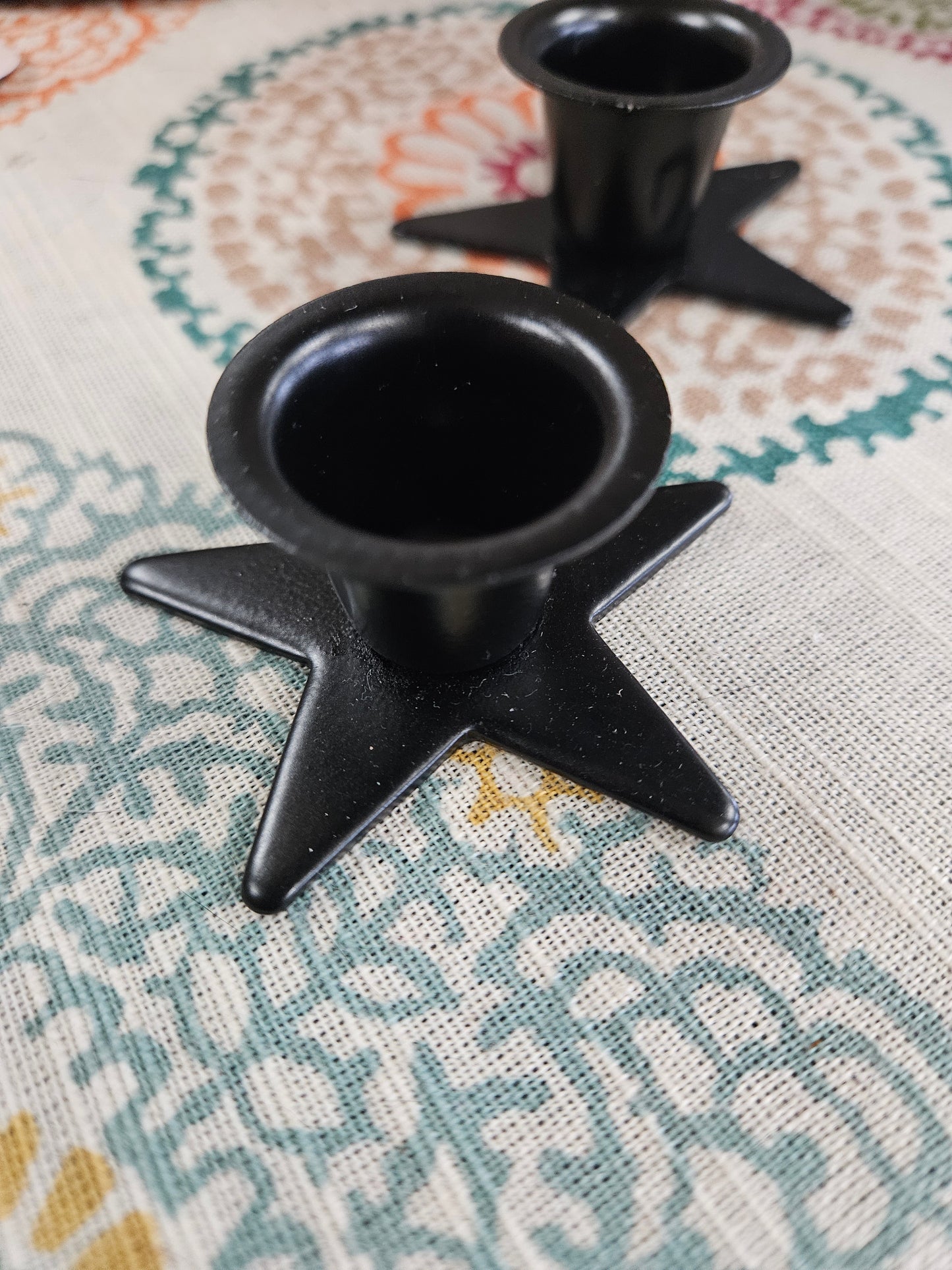 Metal Primitive Star Candle Holder 1" width