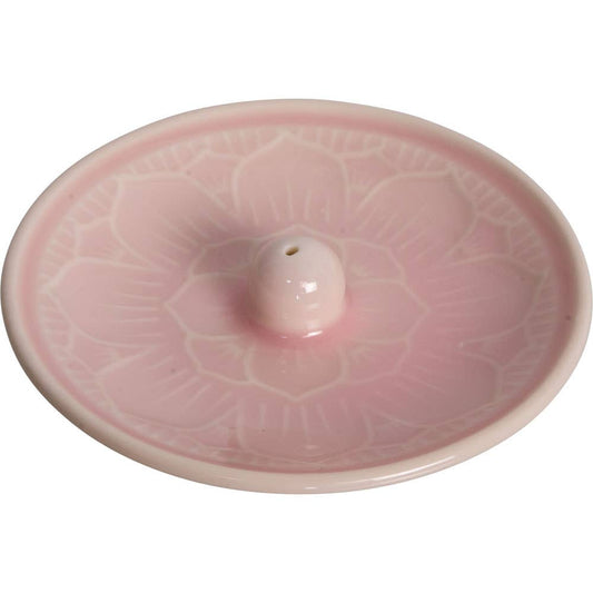 Pink Lotus Ceramic Incense Holder