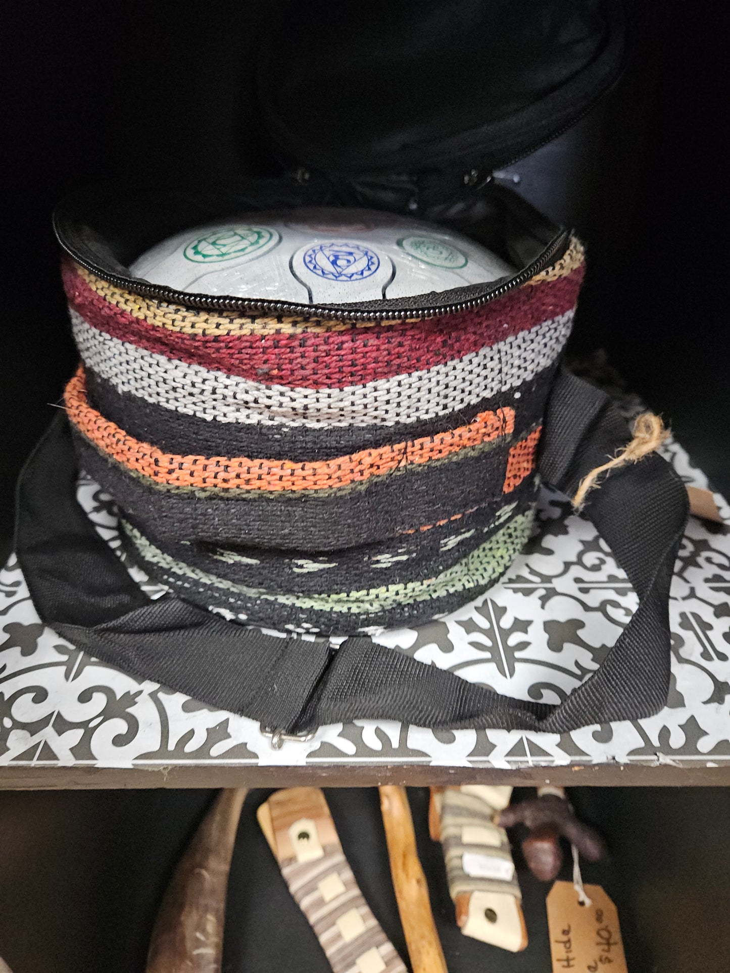 Seven Chakra Tongue Drum with Carrying Case (6 inches)