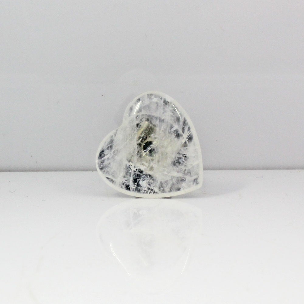 Crystal / Gemstone Heart Shaped Car Vent Clips 3/4" - Various