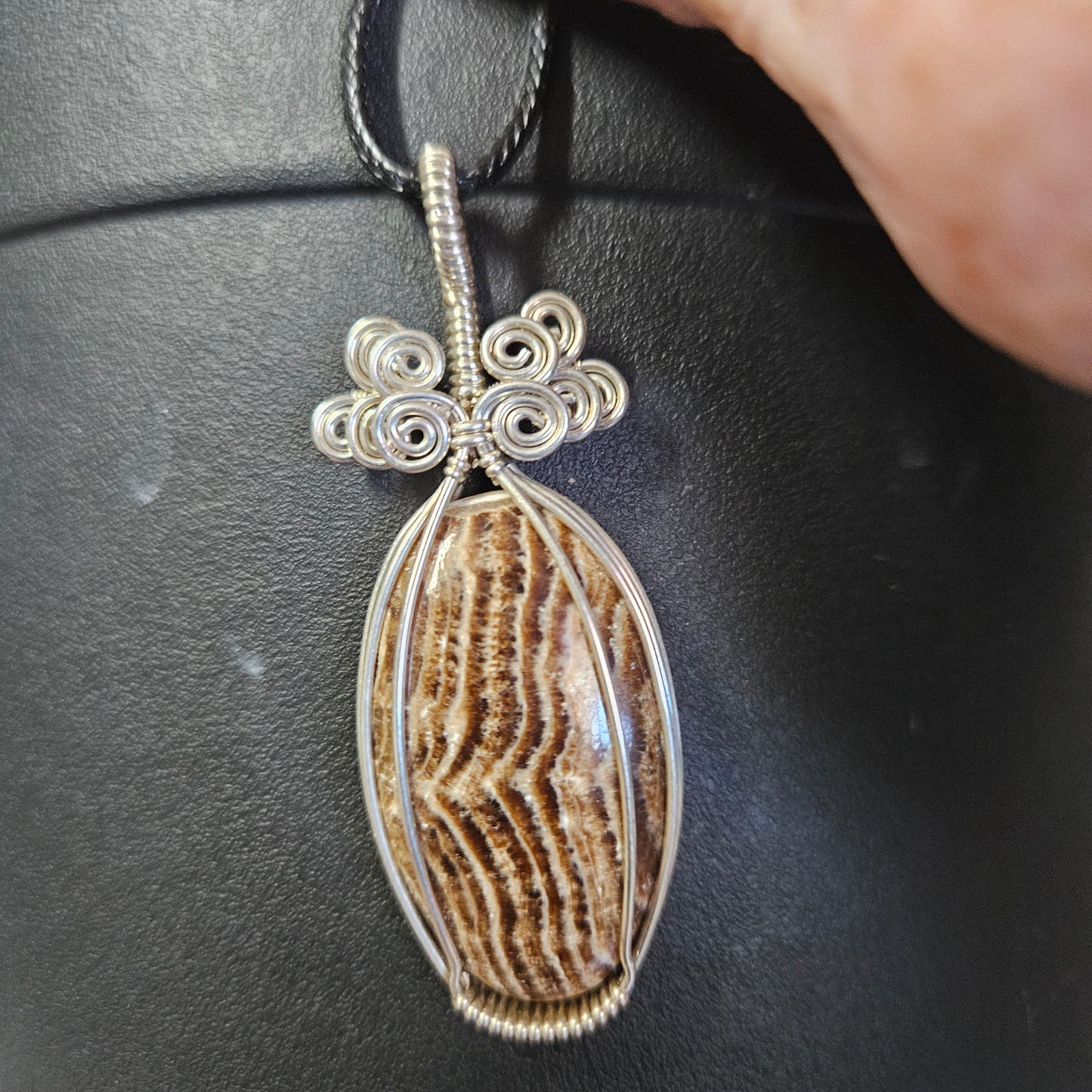 Sterling Silver Wire Wrap Argonite - Benefits Save the Strays Schuylkill