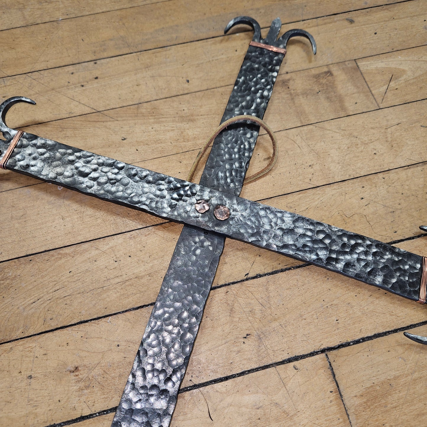 Hand Forged Iron Cross Wall Art 31" by 15"