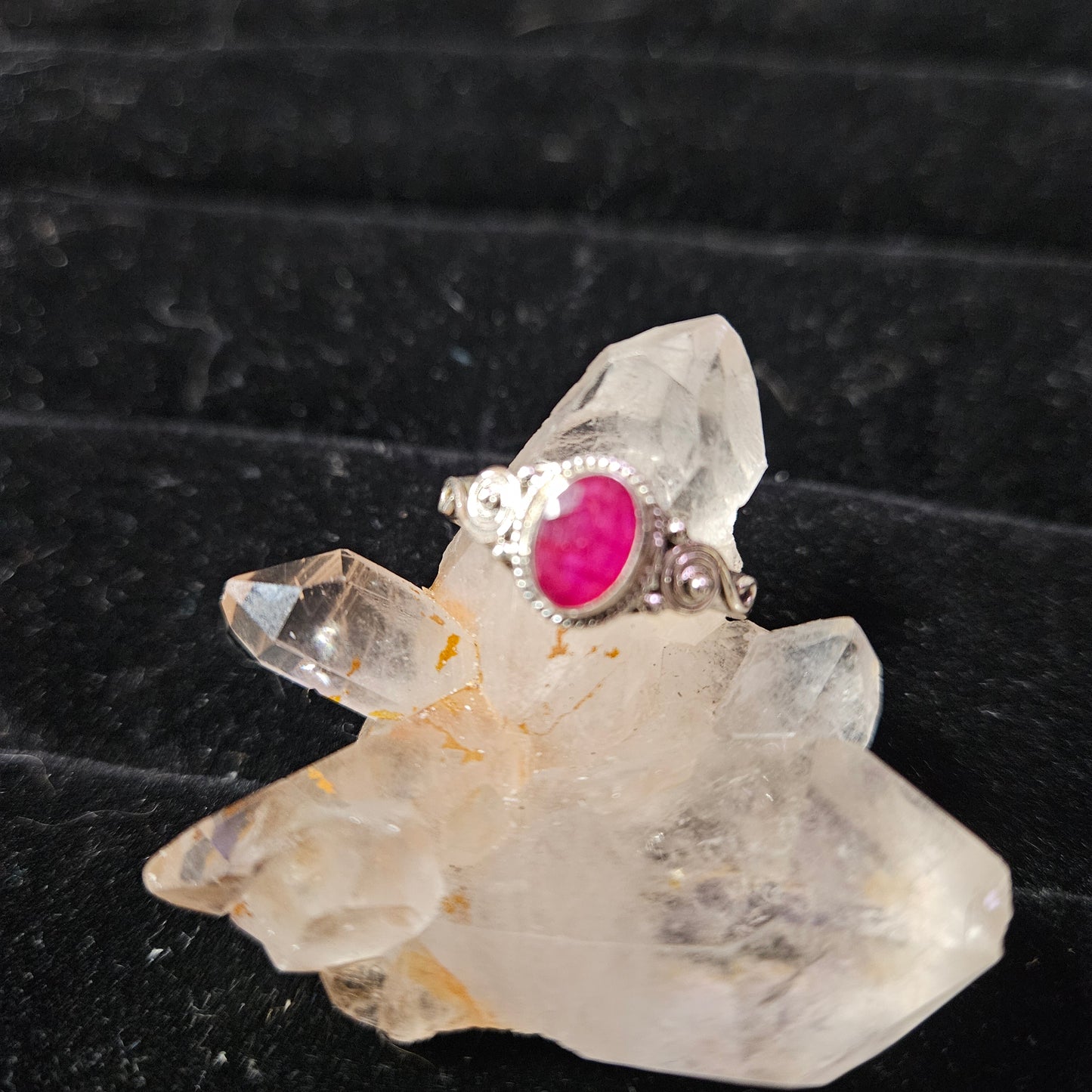 Sterling Silver Ruby Ring - Size 7