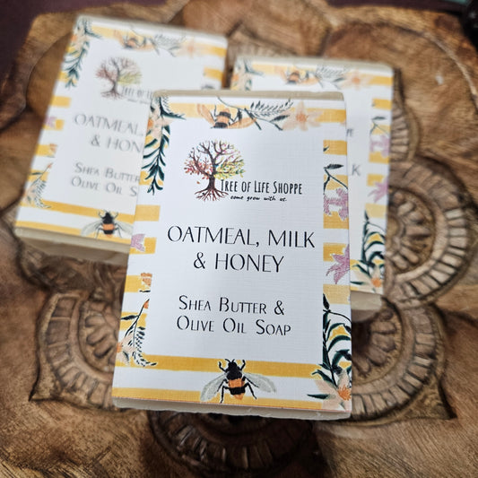 Oatmeal, Milk & Honey Soap - Shea Butter & Olive Oil Soap