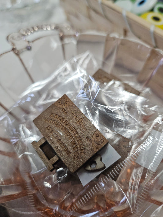 Mini Wooden Pocket Ouija Board with Planchette