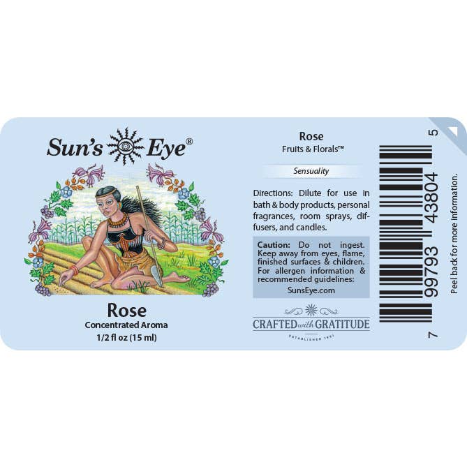 Rose Concentrated Aroma Oil, 1/2 fl oz