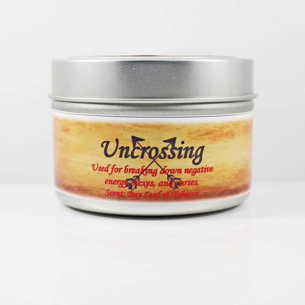 Magical Crystal and Herb Candle Tin - Uncrossing