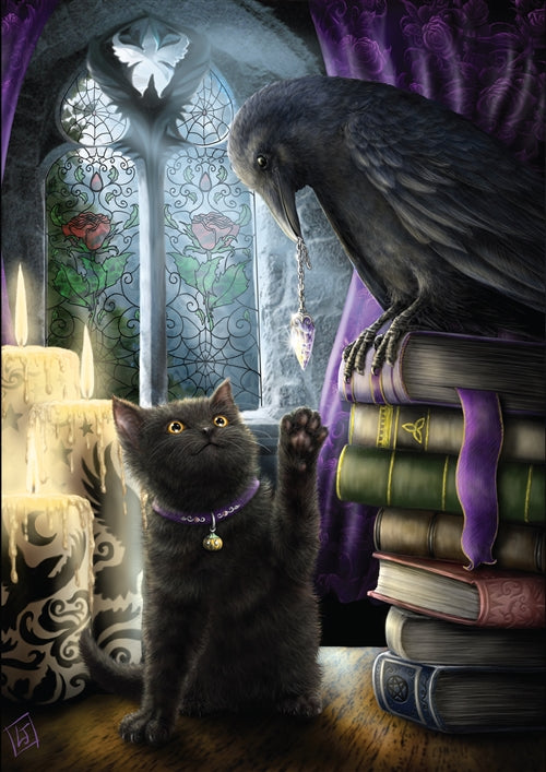 Familiarity Greeting Card by She Black Dragon  (Blank Inside)