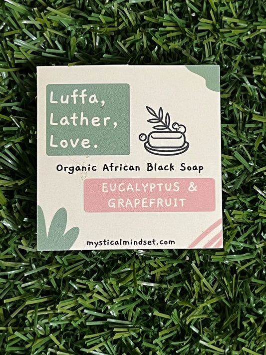 Luffa-Lather-Love Infused African Black Soap by Mystical Mindset