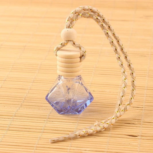 Colored Glass Wish / Spell Bottle with Wood Cap