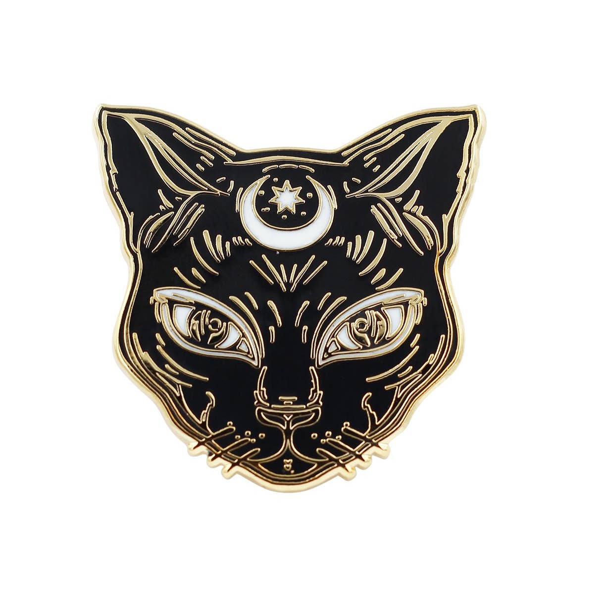 Luna The Black Witch's Cat Enamel Pin