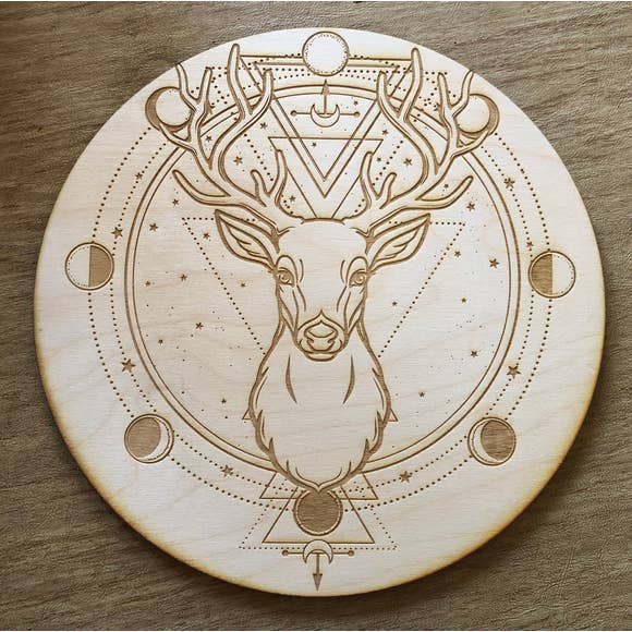 Deer and Moon Phase Grid - Tree Of Life Shoppe