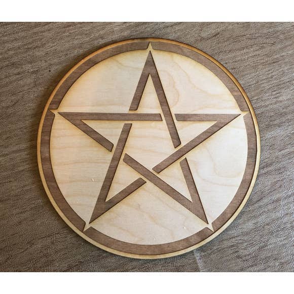 Pentagram  /  Pentacle Crystal Grid / Altar Tile - Tree Of Life Shoppe