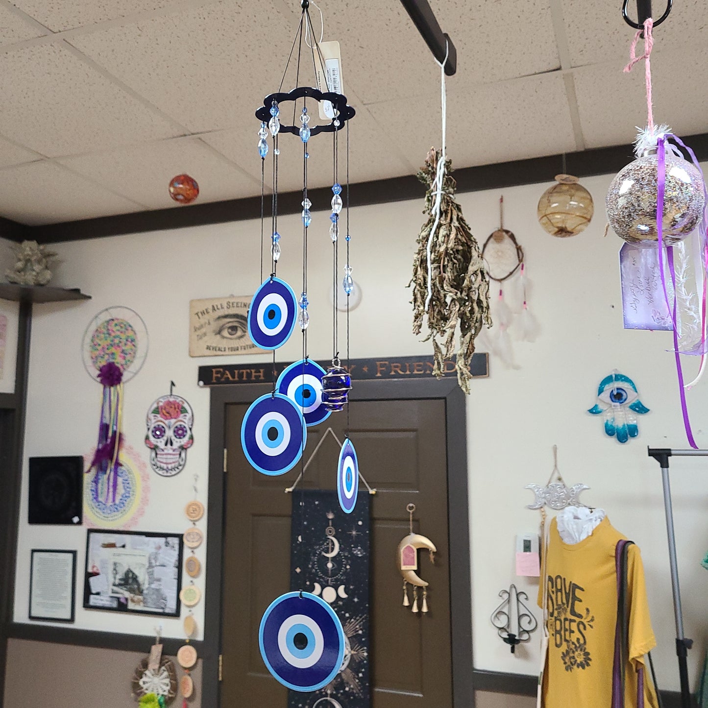 Evil Eye Wind Chime 18 inches