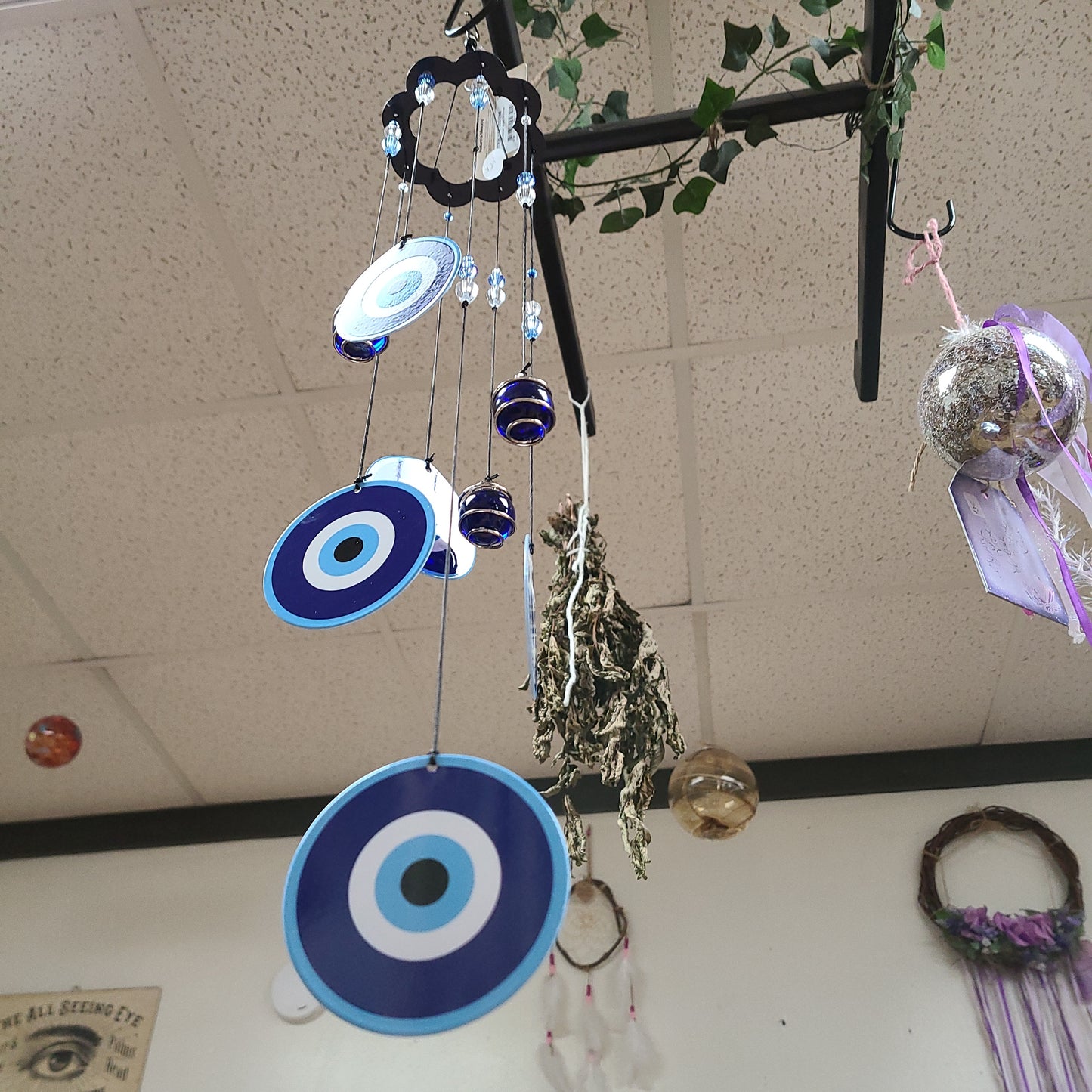 Evil Eye Wind Chime 18 inches