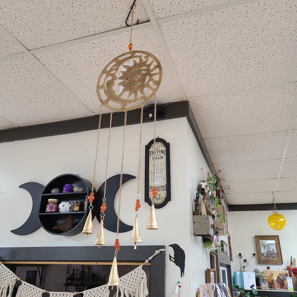Sun and Moon Brass Wind Chimes