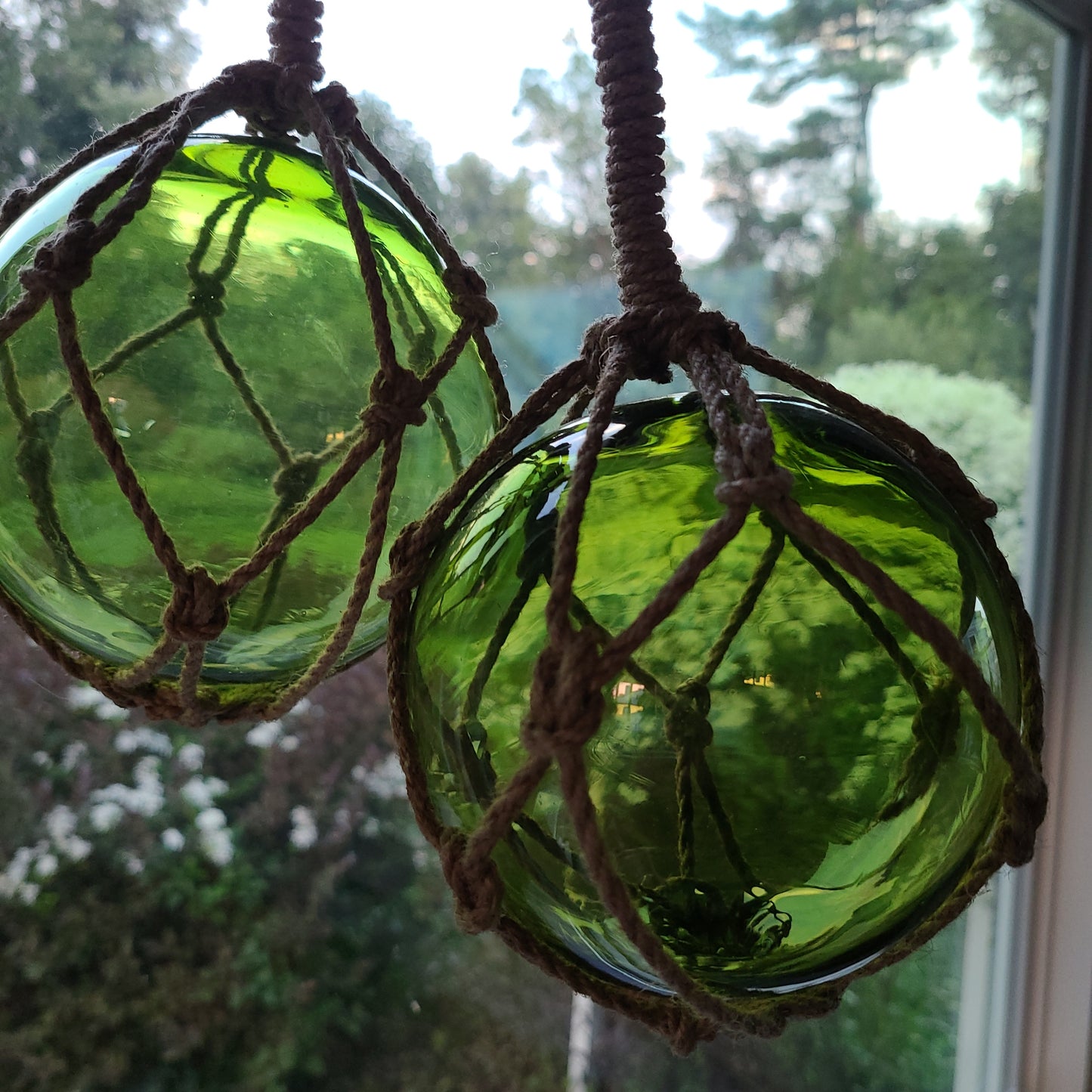 Blown Glass Float 5 inches with Jute Cord / Original Witch Ball