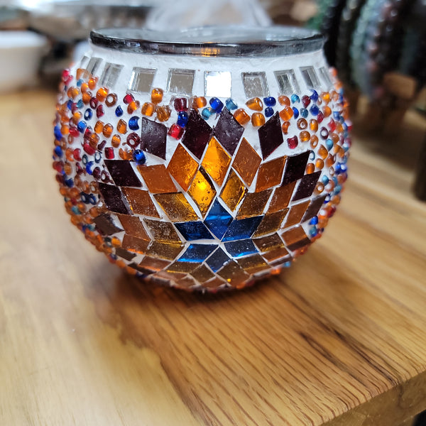 Handmade Turkish Mosaic Votive Globes
